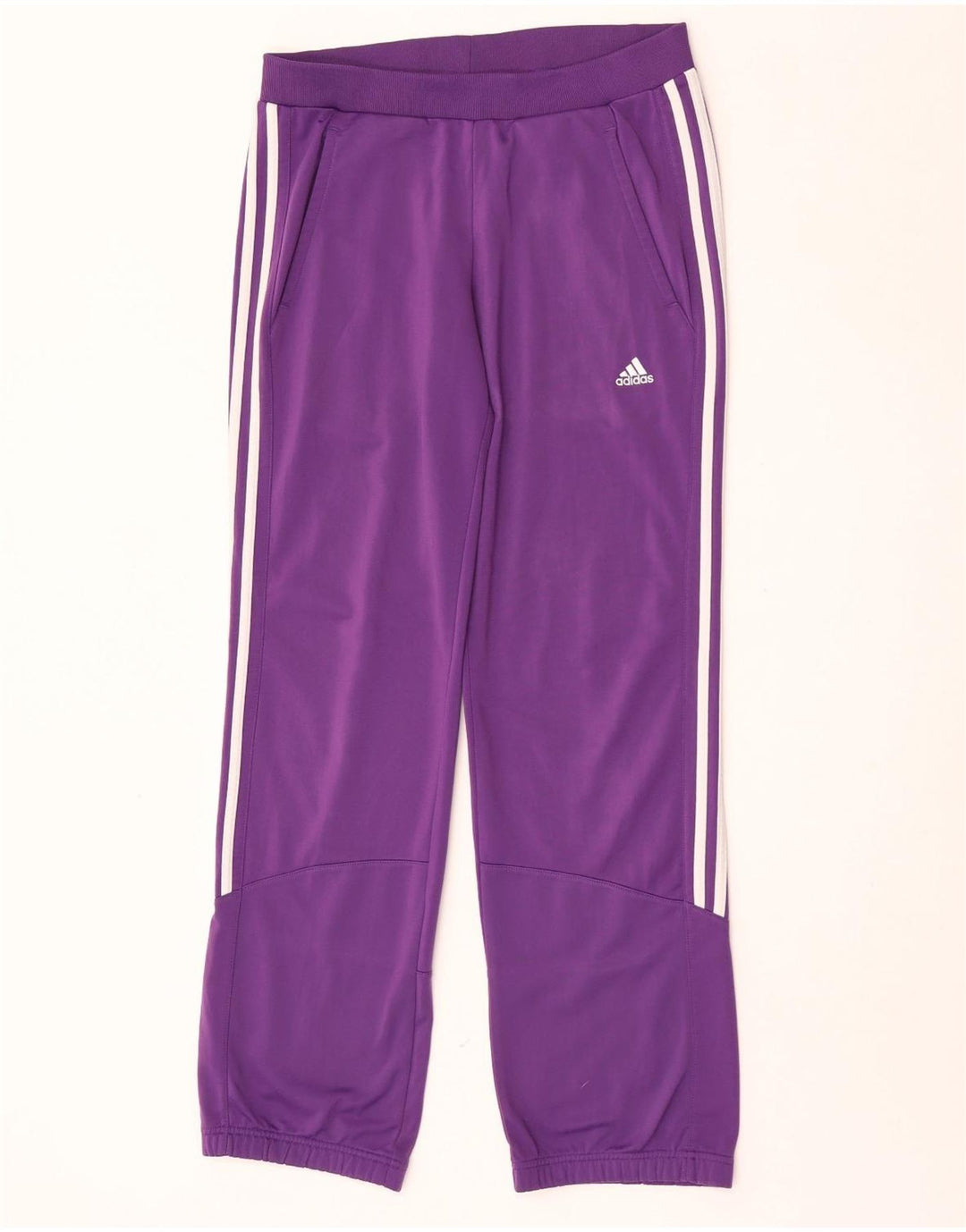 Calça de treino feminina Adidas UK 8/10 pequena roxa poliéster