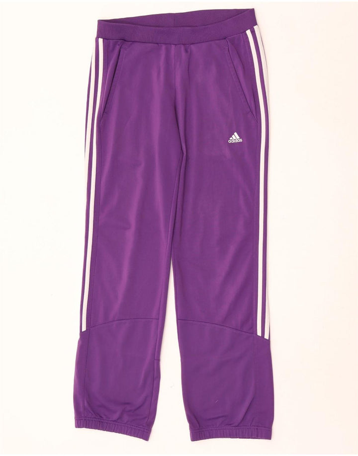 Calça de treino feminina Adidas UK 8/10 pequena roxa poliéster