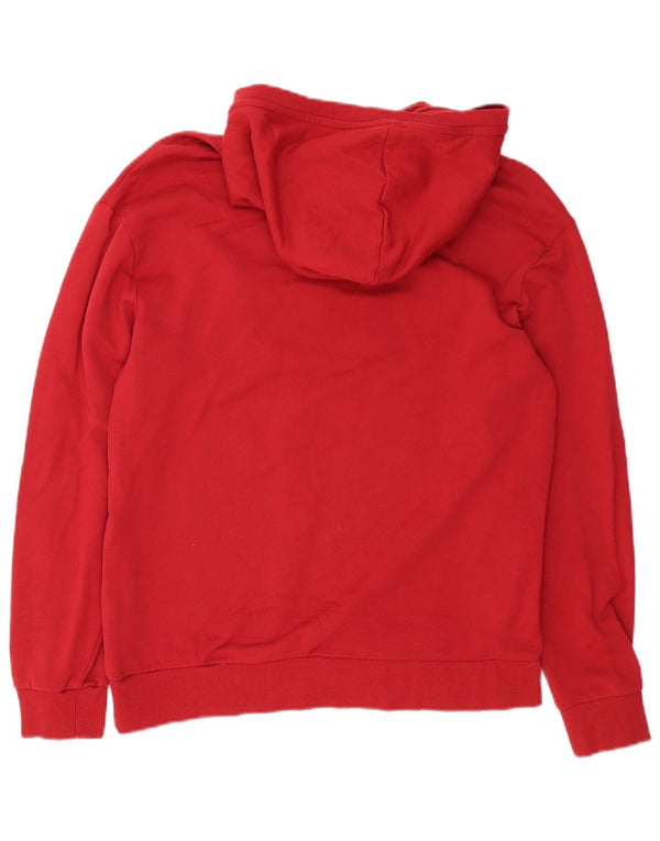 Diadora Mens Hoodie Jumper Grande Algodão Vermelho