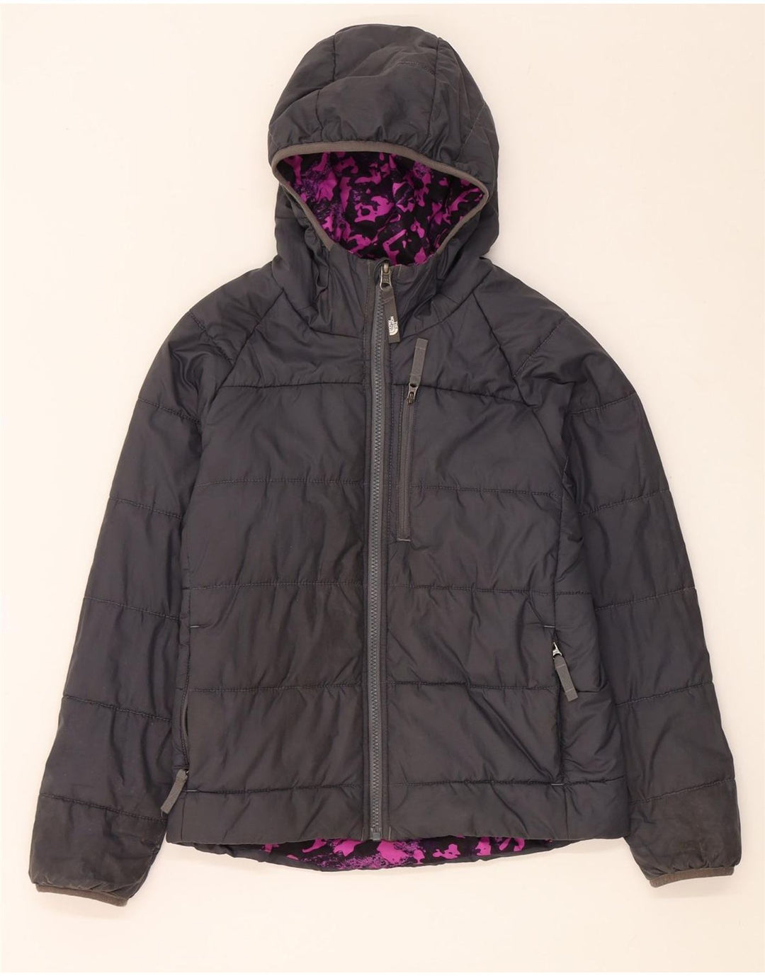 Casaco reversível com capuz The North Face Girls 9-10 anos médio preto