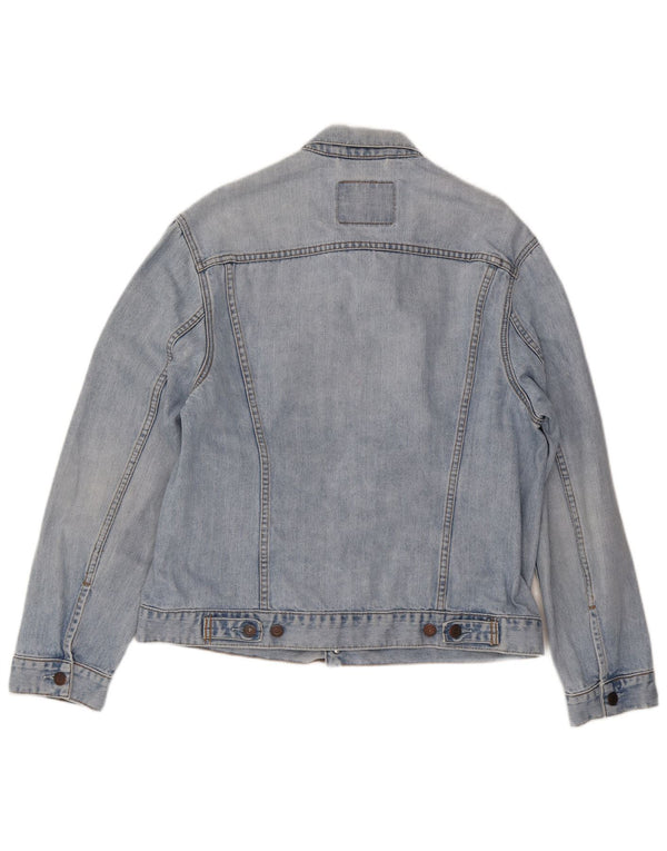 Jaqueta jeans masculina Levi's UK 40 grande algodão azul