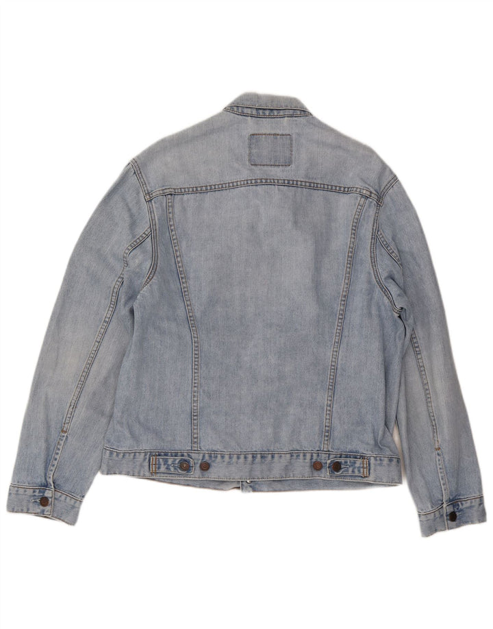 Jaqueta jeans masculina Levi's UK 40 grande algodão azul