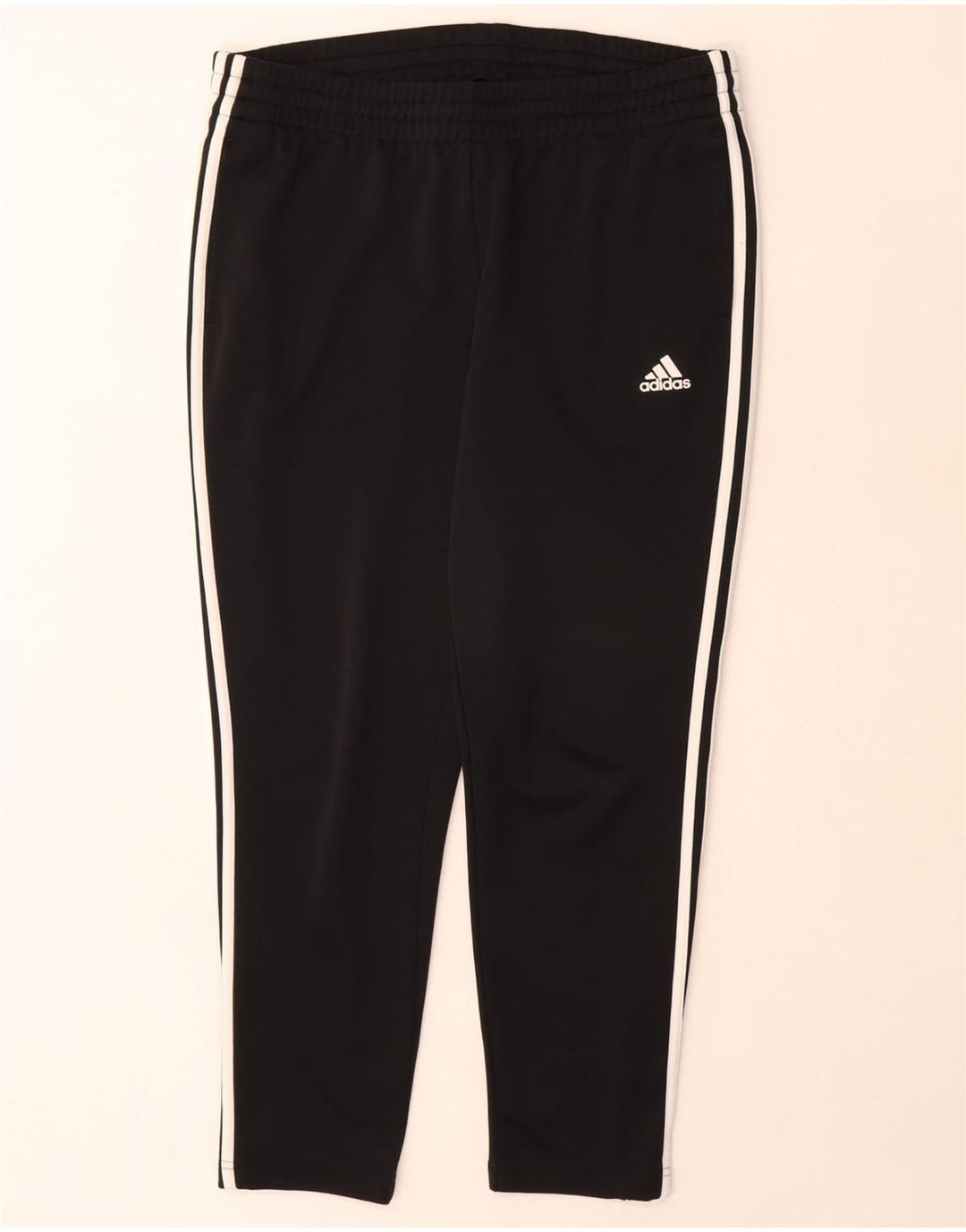 Calça de treino feminina Adidas UK 16/18 grande poliéster preto