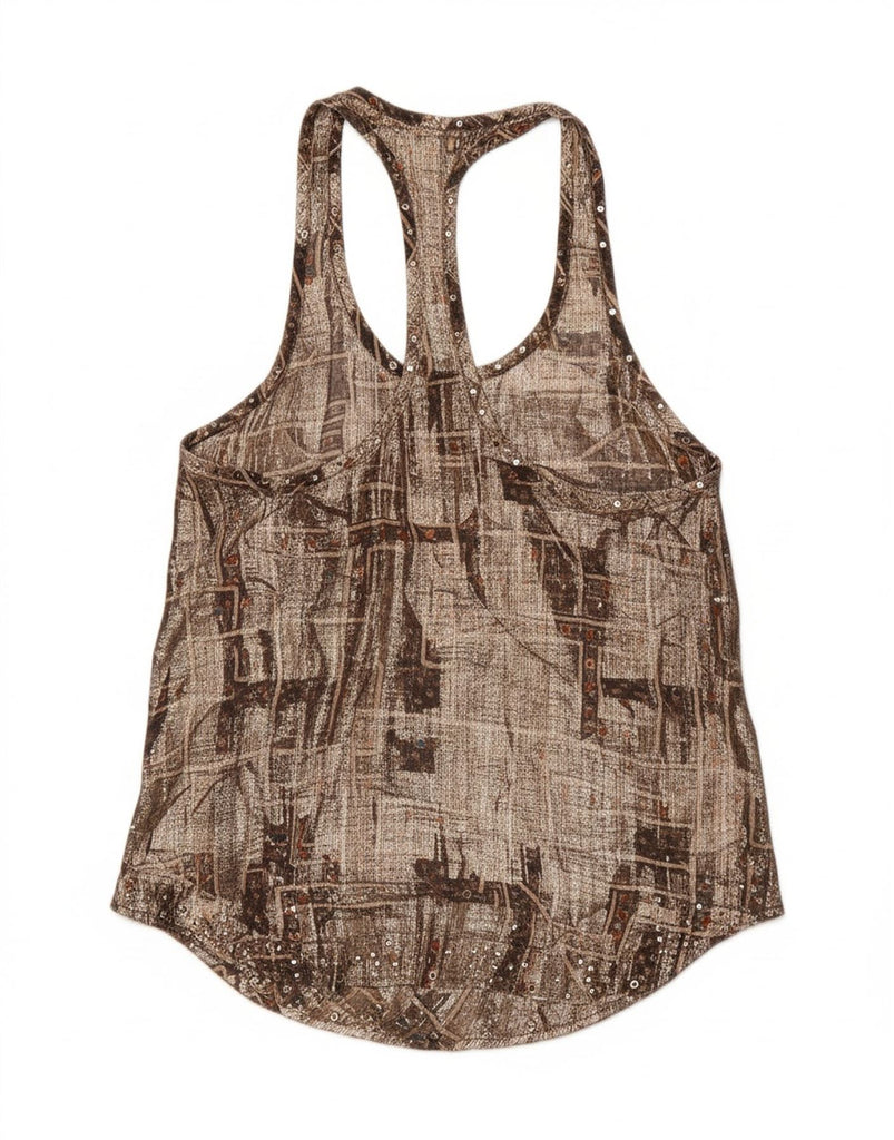 H&M Womens Abstract Pattern Sleeveless Blouse Top EU 34 XS Grey Silk Vintage H&M and Second-Hand H&M from Messina Hembry 