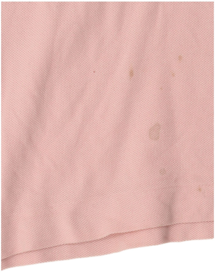 Camisa polo masculina Lacoste tamanho 4 médio algodão rosa