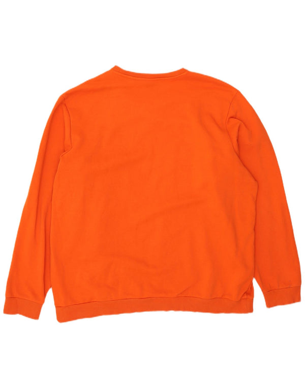 Adidas Mens Graphic Moletom Jumper 2XL Laranja Algodão