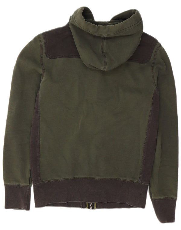 Jaqueta bomber feminina Armani Jeans UK 36 pequena verde colorblock esportiva