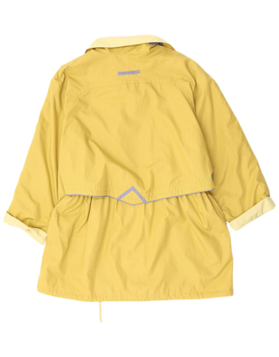 Jaqueta utilitária feminina vintage UK 14 poliéster amarelo médio