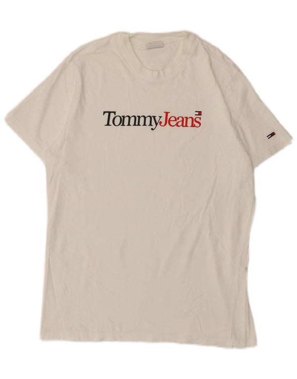 Tommy Hilfiger Camiseta masculina gráfica top pequeno branco