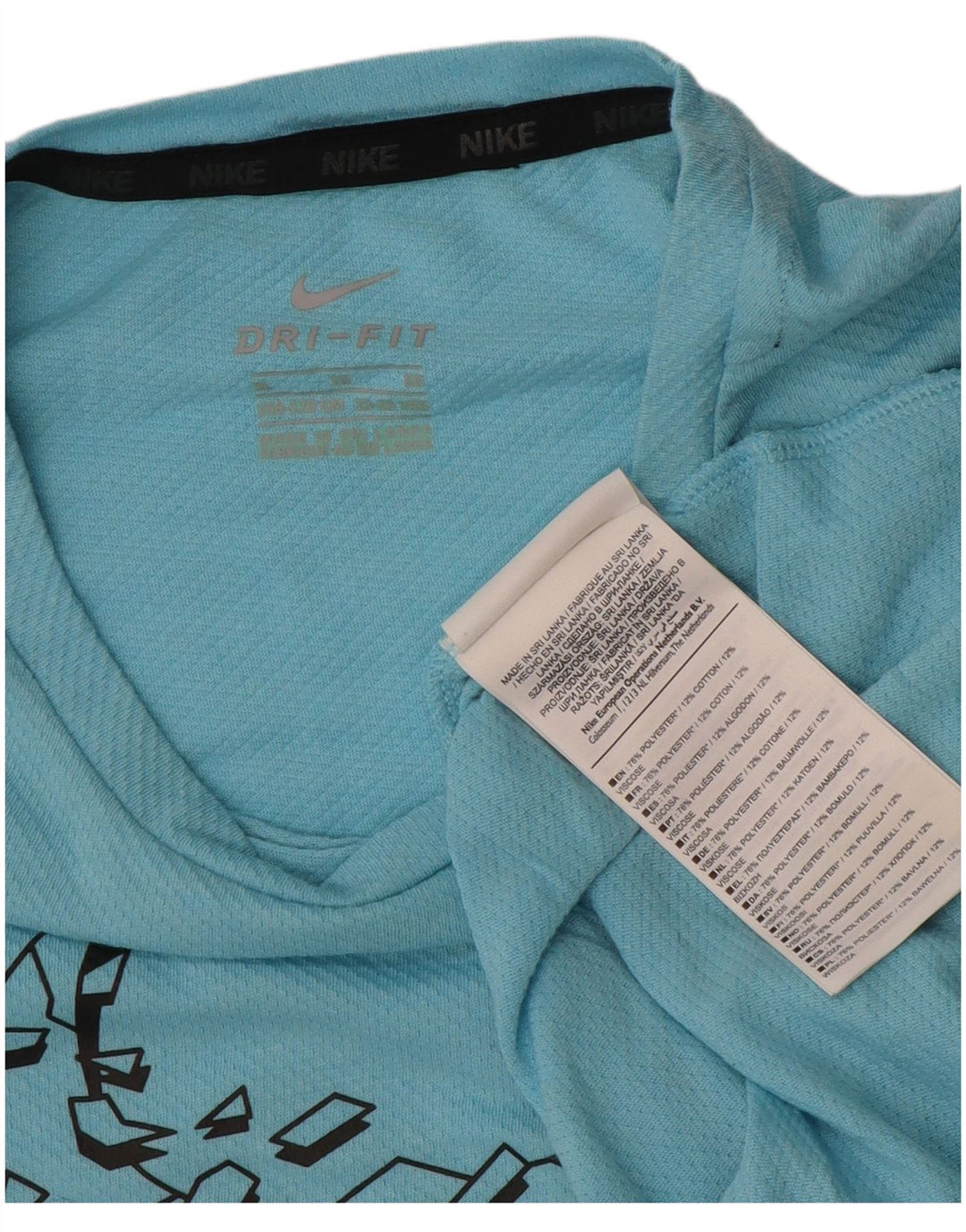 Camiseta Nike Boys Graphic Top 13-14 Anos XL Azul Poliéster