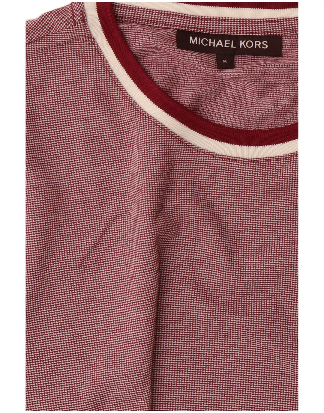 Camiseta masculina MICHAEL KORS xadrez médio marrom