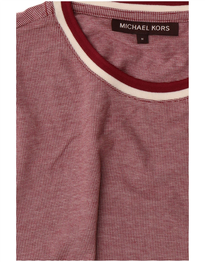 Camiseta masculina MICHAEL KORS xadrez médio marrom