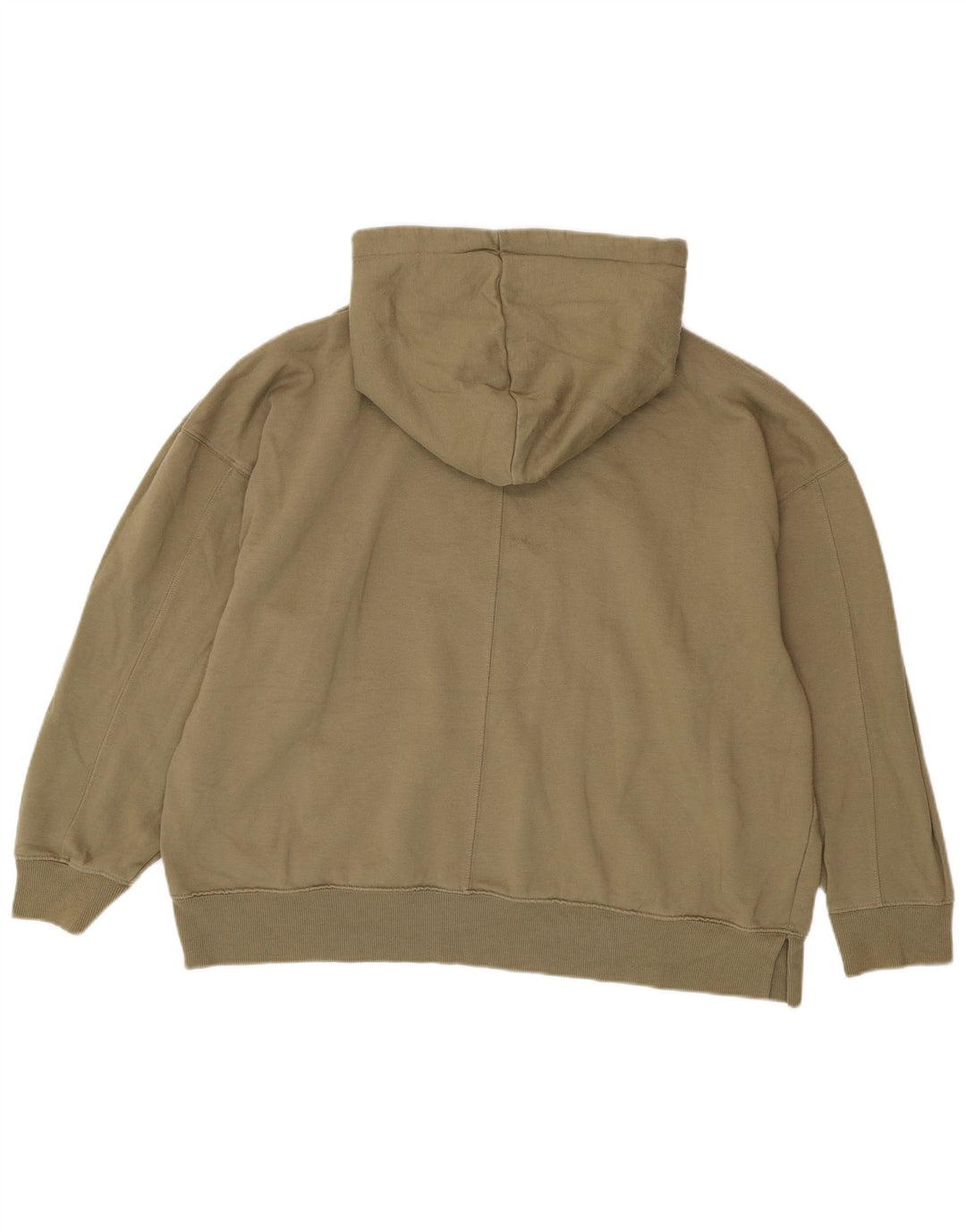 Suéter com capuz grande feminino Topshop Reino Unido 12/14 poliéster cáqui médio