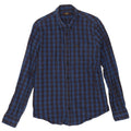 Camisa masculina de flanela Lee algodão xadrez médio azul marinho