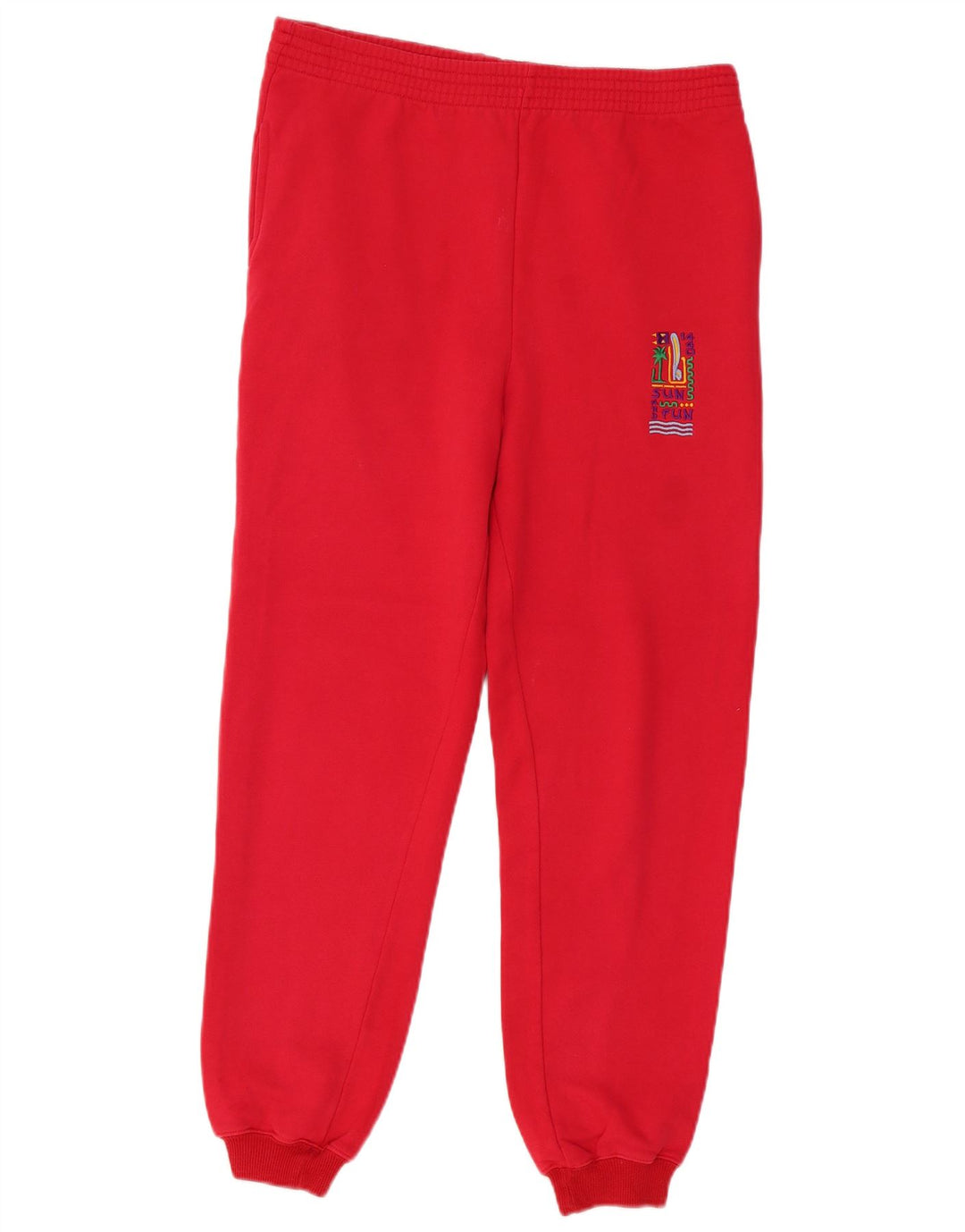 Calça de treino masculina vintage joggers médio vermelho