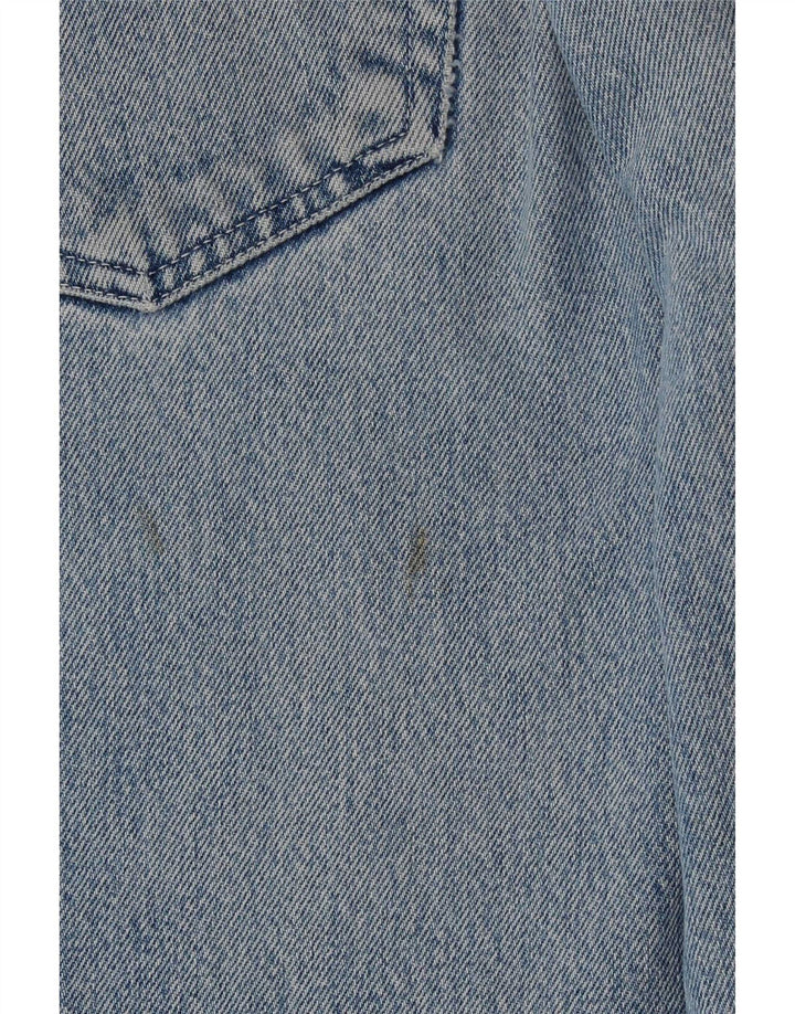 Trussardi Calça jeans reta masculina W33 L29 algodão azul