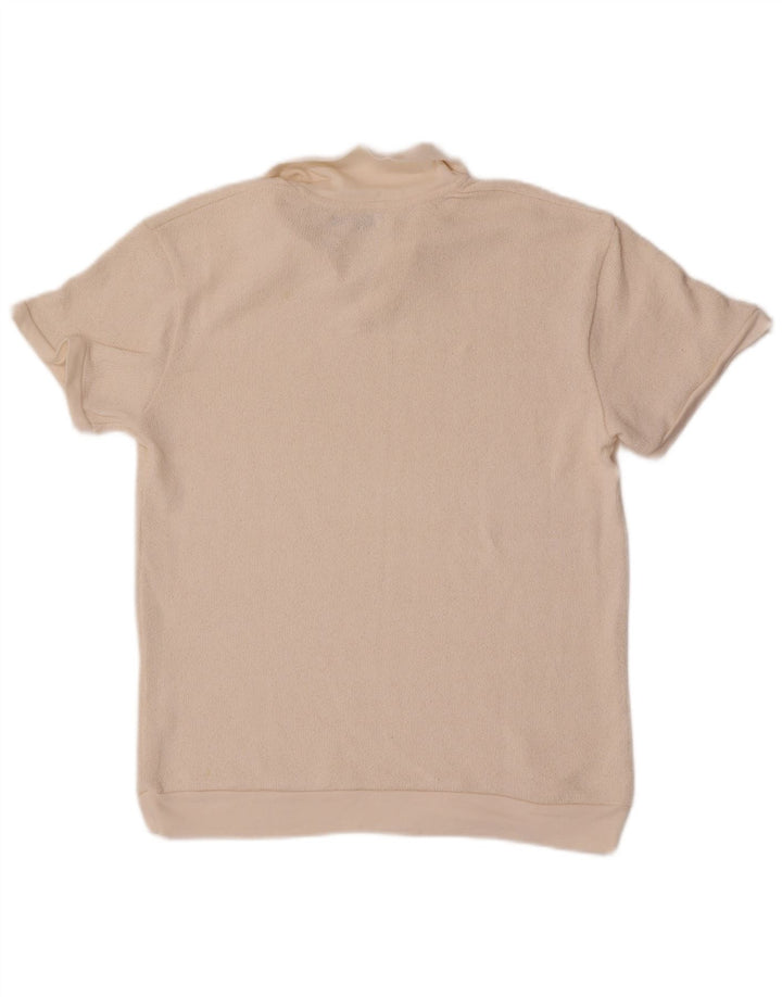 Camisa polo masculina Zara pequena off white