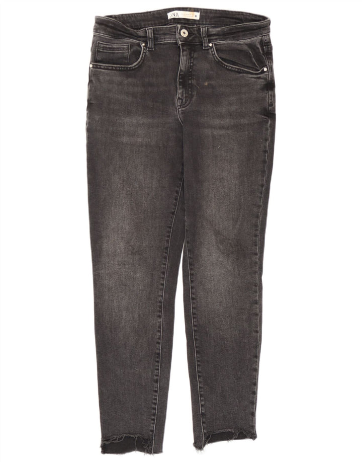 Zara Jeans Slim Feminino EU 42 Grande W32 L26 Cinza