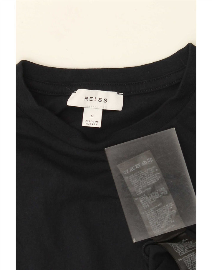 Camiseta masculina Reiss Top pequeno algodão azul marinho