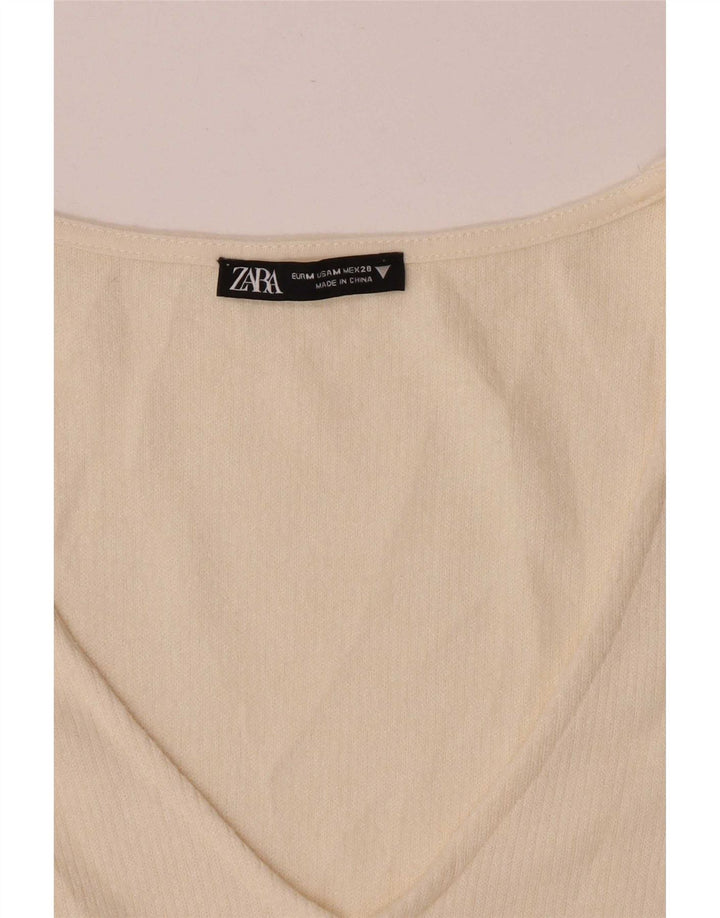 Zara Womens Bolero Jumper UK 12 Médio Off White