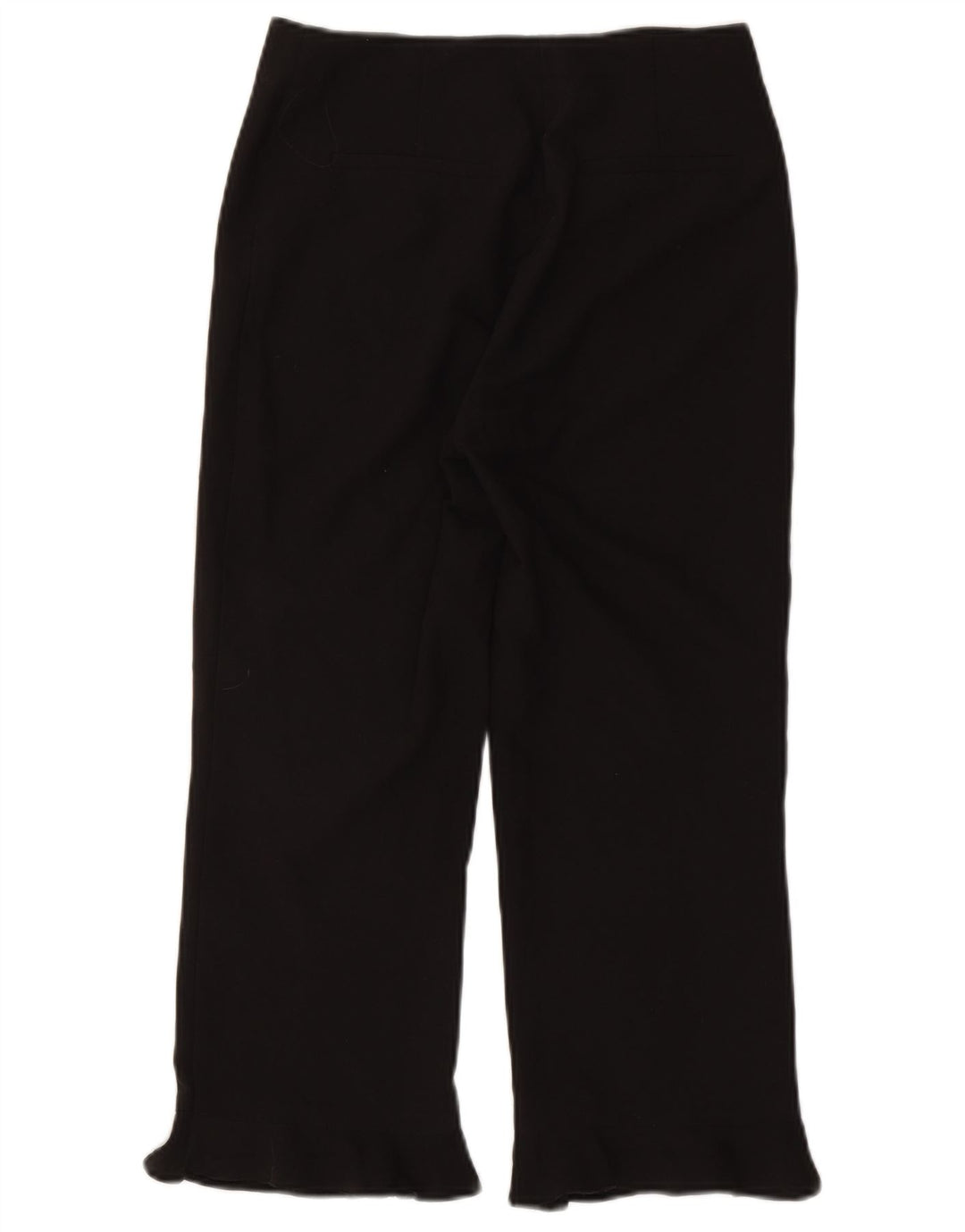 Calça capri feminina Topshop Reino Unido 8 pequena W27 L22 poliéster preto