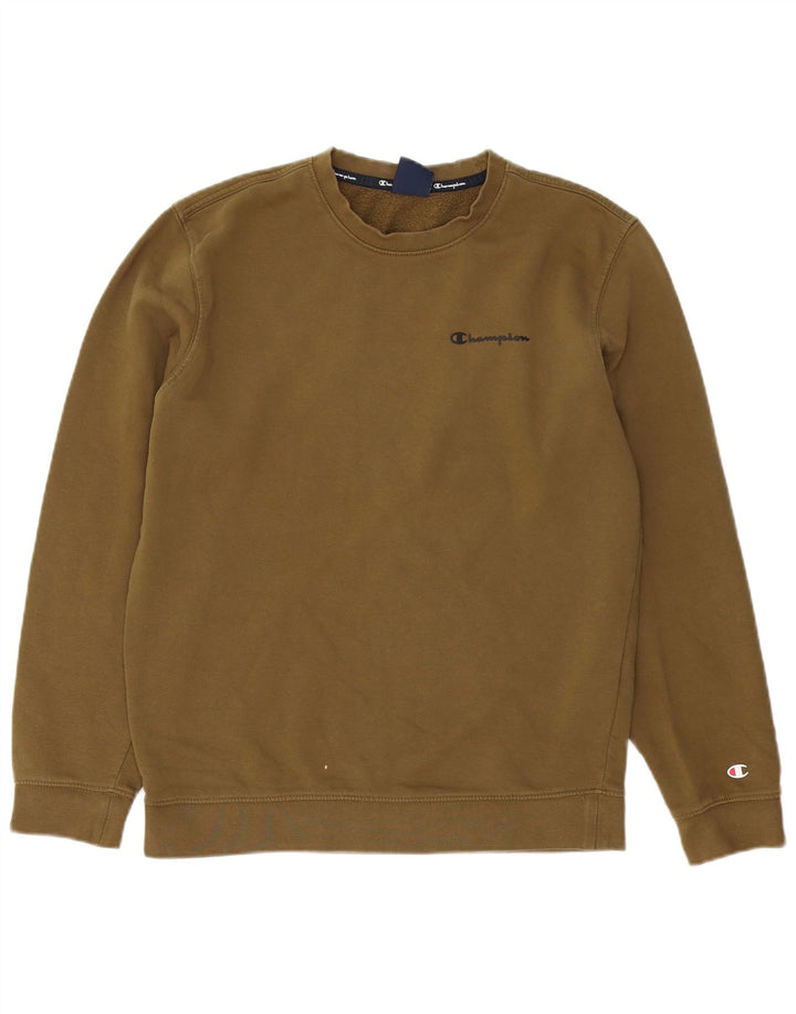 Champion moletom masculino jumper médio cáqui algodão