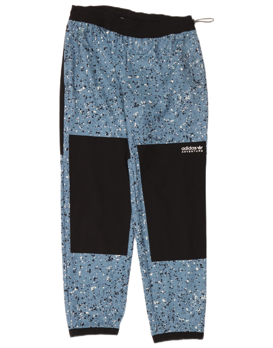 Calça corta-vento masculina Adidas Adventure grande poliéster manchado azul