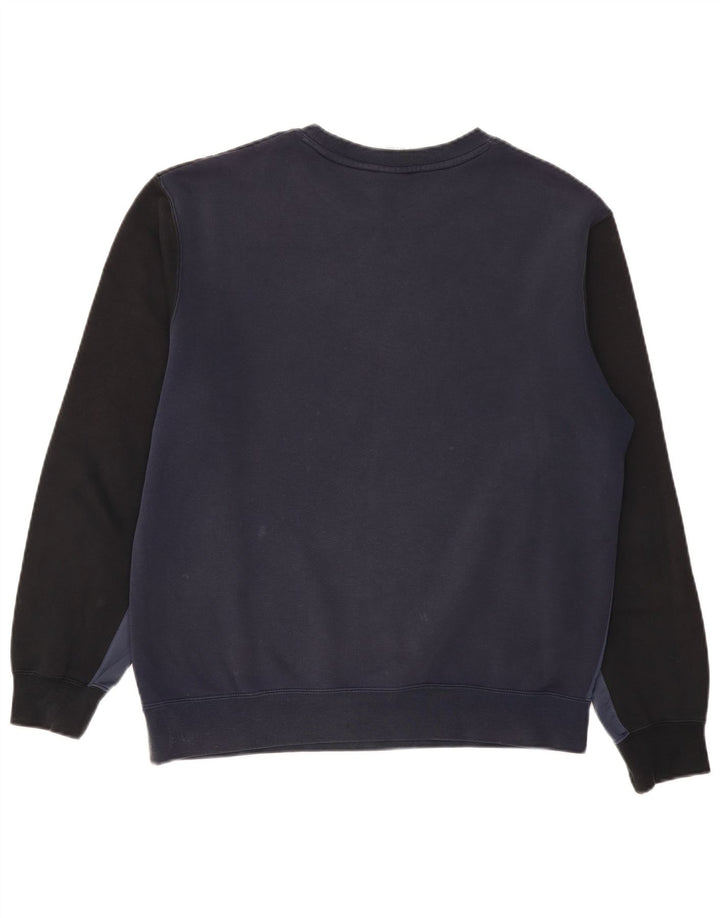 Moletom gráfico masculino Nike Jumper médio azul marinho colorblock