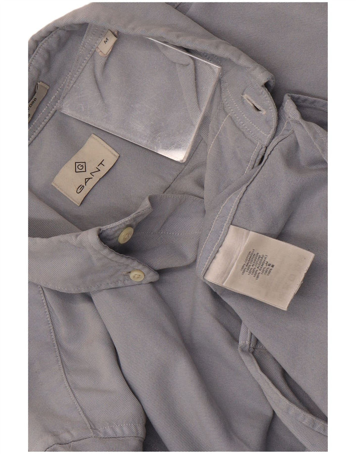 Camisa masculina GANT justa azul médio algodão
