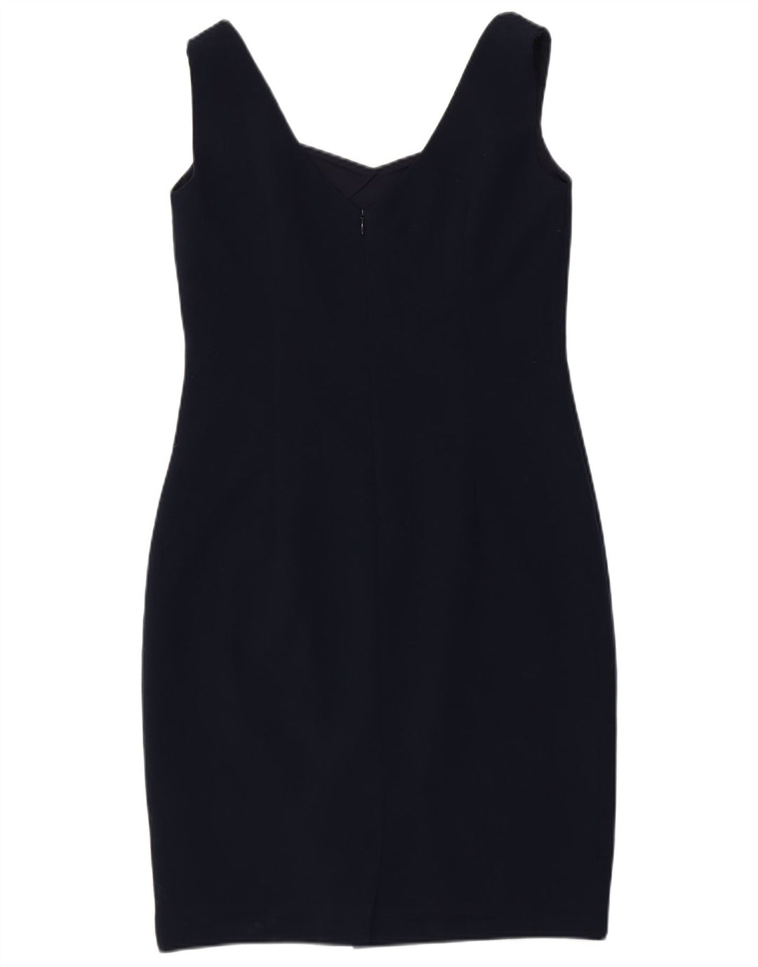 Vestido bainha sem mangas feminino Phase Eight Reino Unido 12 poliéster azul marinho médio