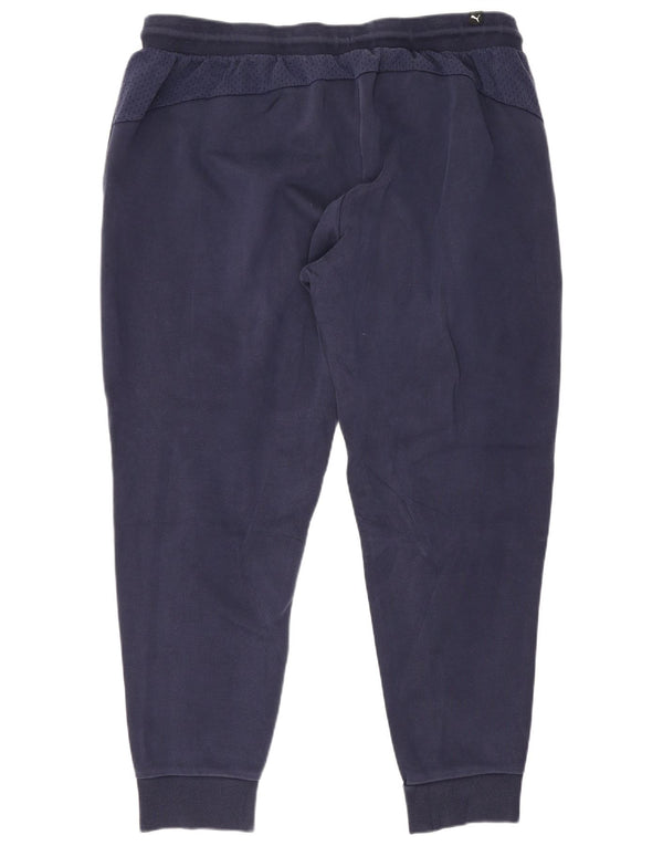 Calça de treino masculina Puma Graphic Joggers 2XL algodão azul marinho
