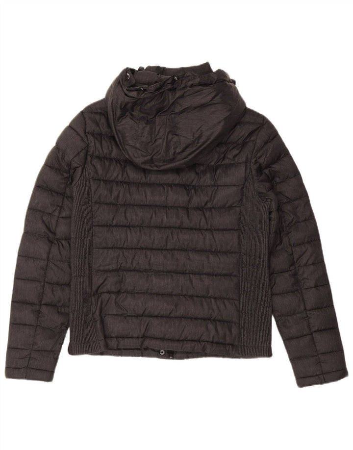 Casaco acolchoado com capuz Superdry para meninas 15-16 anos poliéster cinza grande