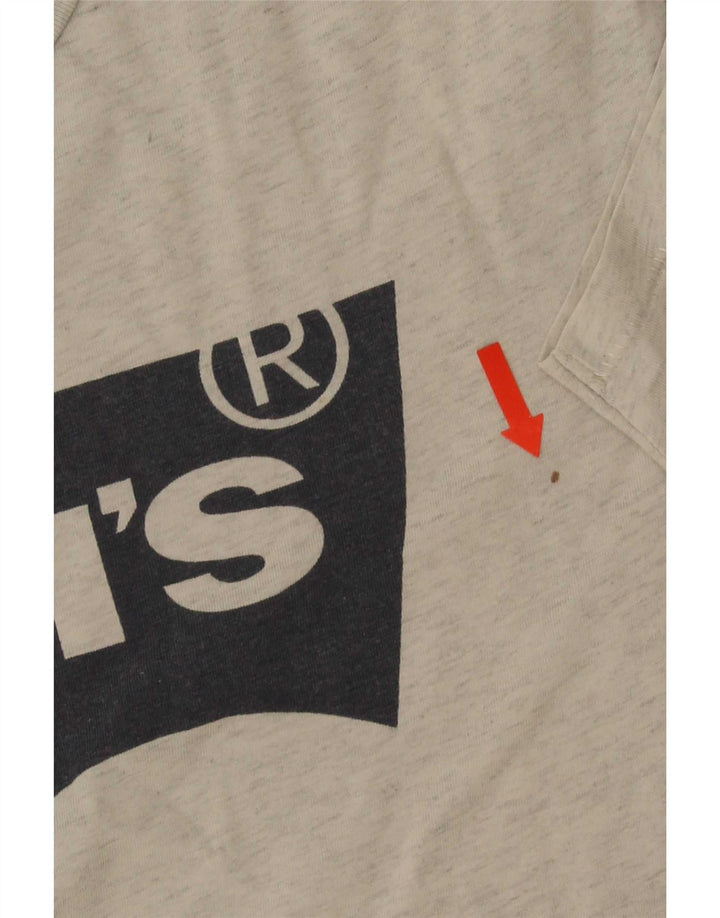 Camiseta gráfica masculina Levi's Top grande cinza manchado