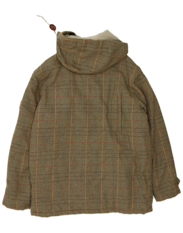 Jaqueta masculina acolchoada com capuz Penfield UK 38 médio cáqui Houndstooth