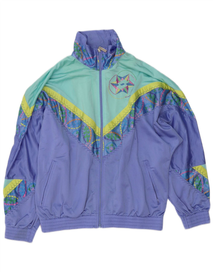 Lotto Mens Loose Fit Treino Top Jaqueta Pequeno Colorblock Roxo