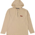 Fila Mens Hooded Top Manga Longa Grande Algodão Bege
