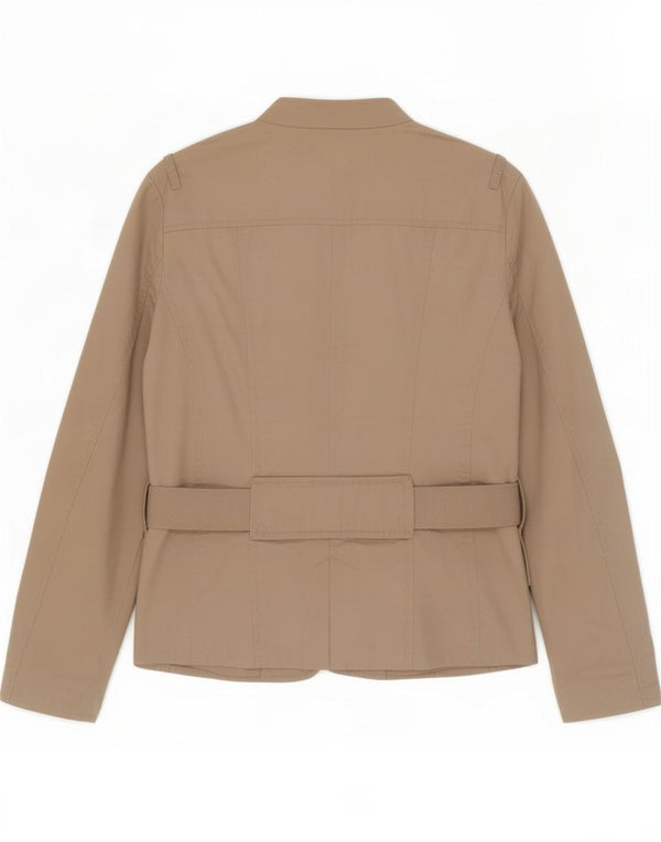 Jaqueta utilitária feminina Zara UK 14 médio bege