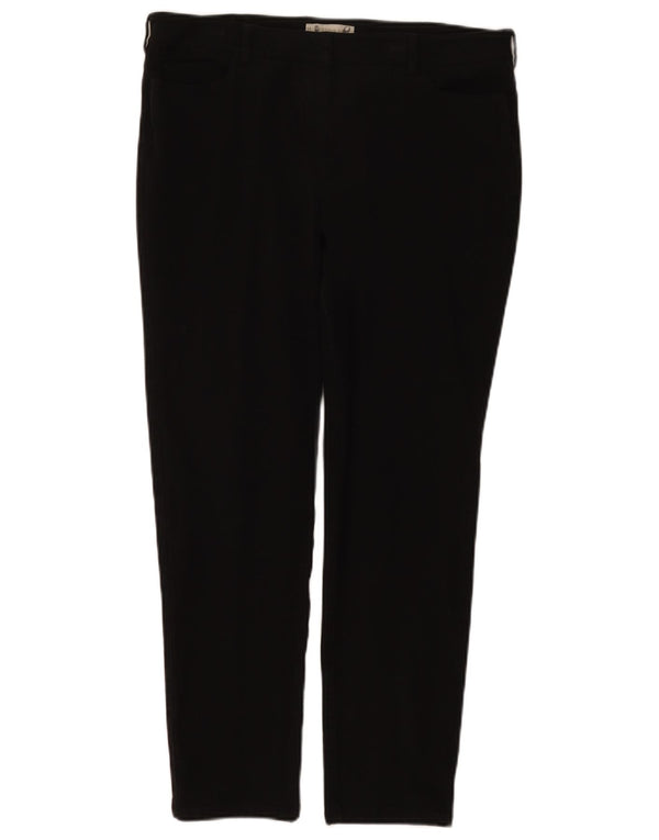 Calça chino feminina Hobbs skinny UK 16 grande W33 L28 algodão preto