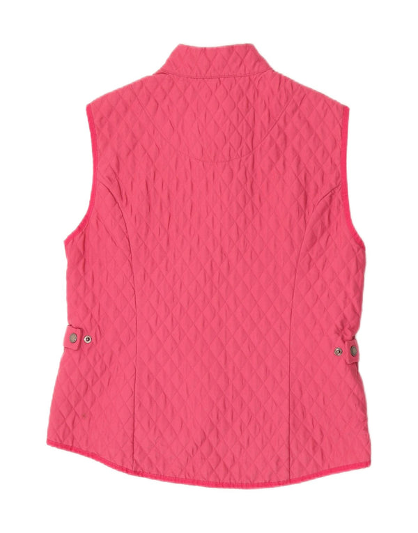 Colete acolchoado feminino Barbour UK 12 poliéster rosa médio