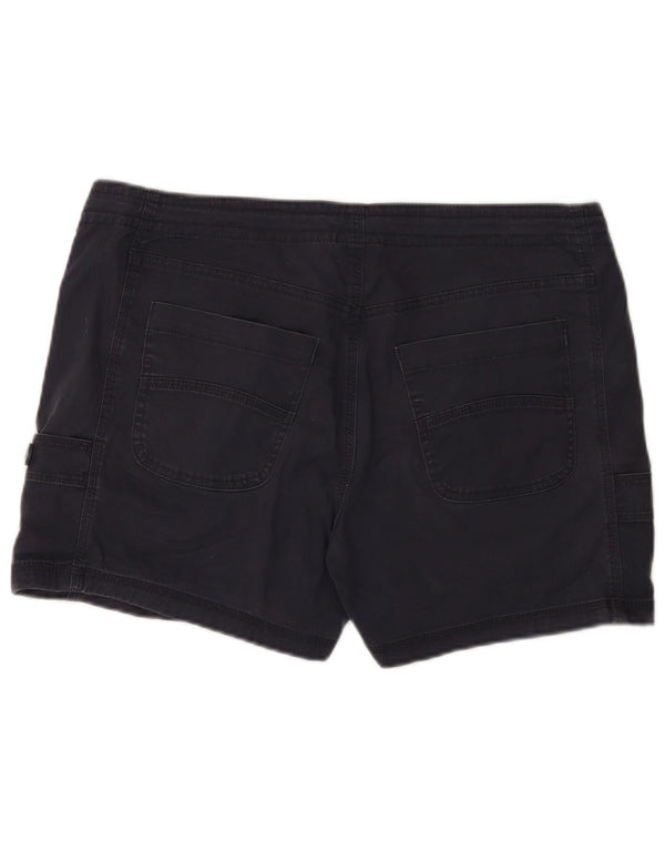 Shorts cargo feminino Weird Fish UK 14 grande W34 azul marinho algodão