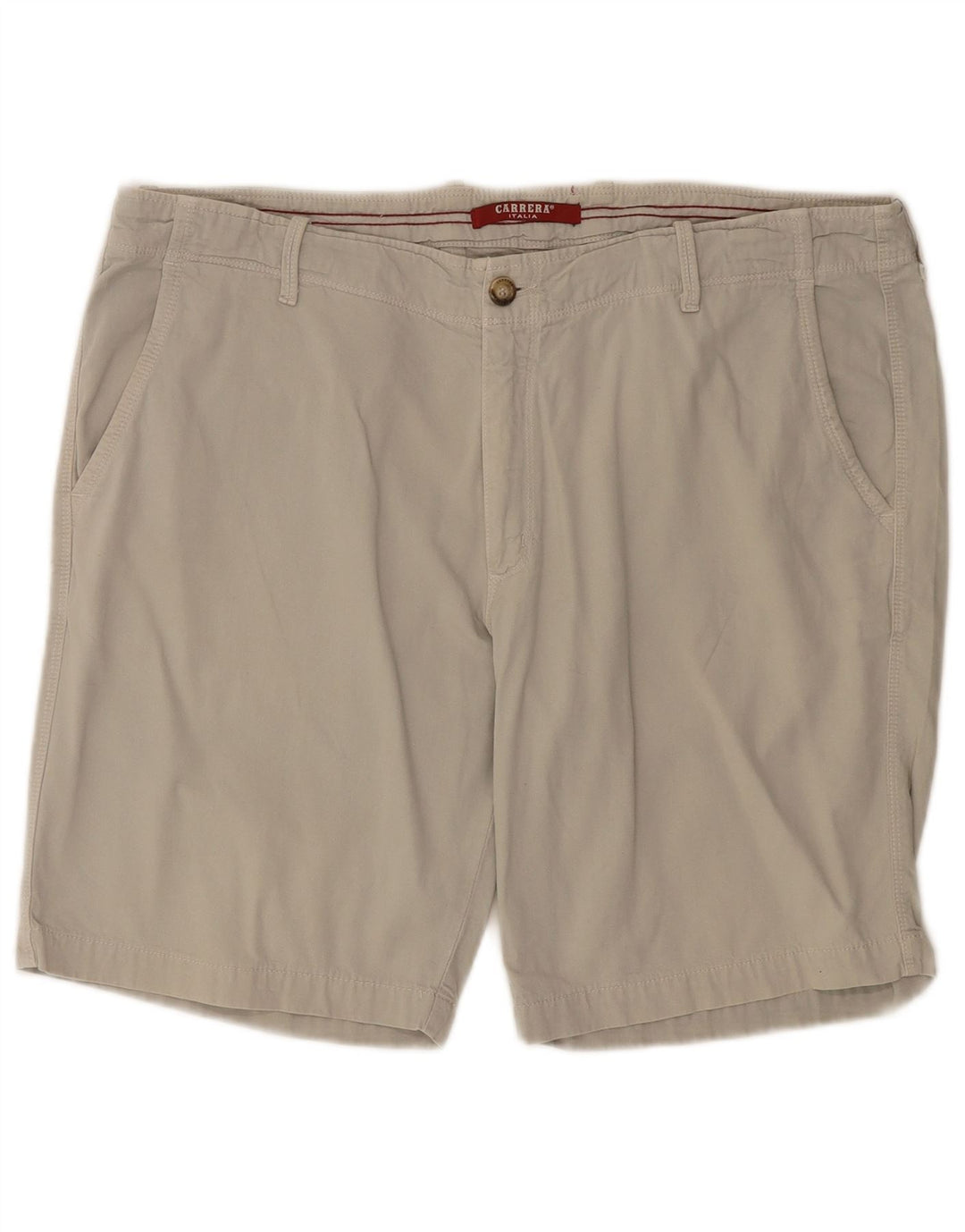 CARRERA Mens Chino Shorts IT 56 3XL W40 Algodão Bege