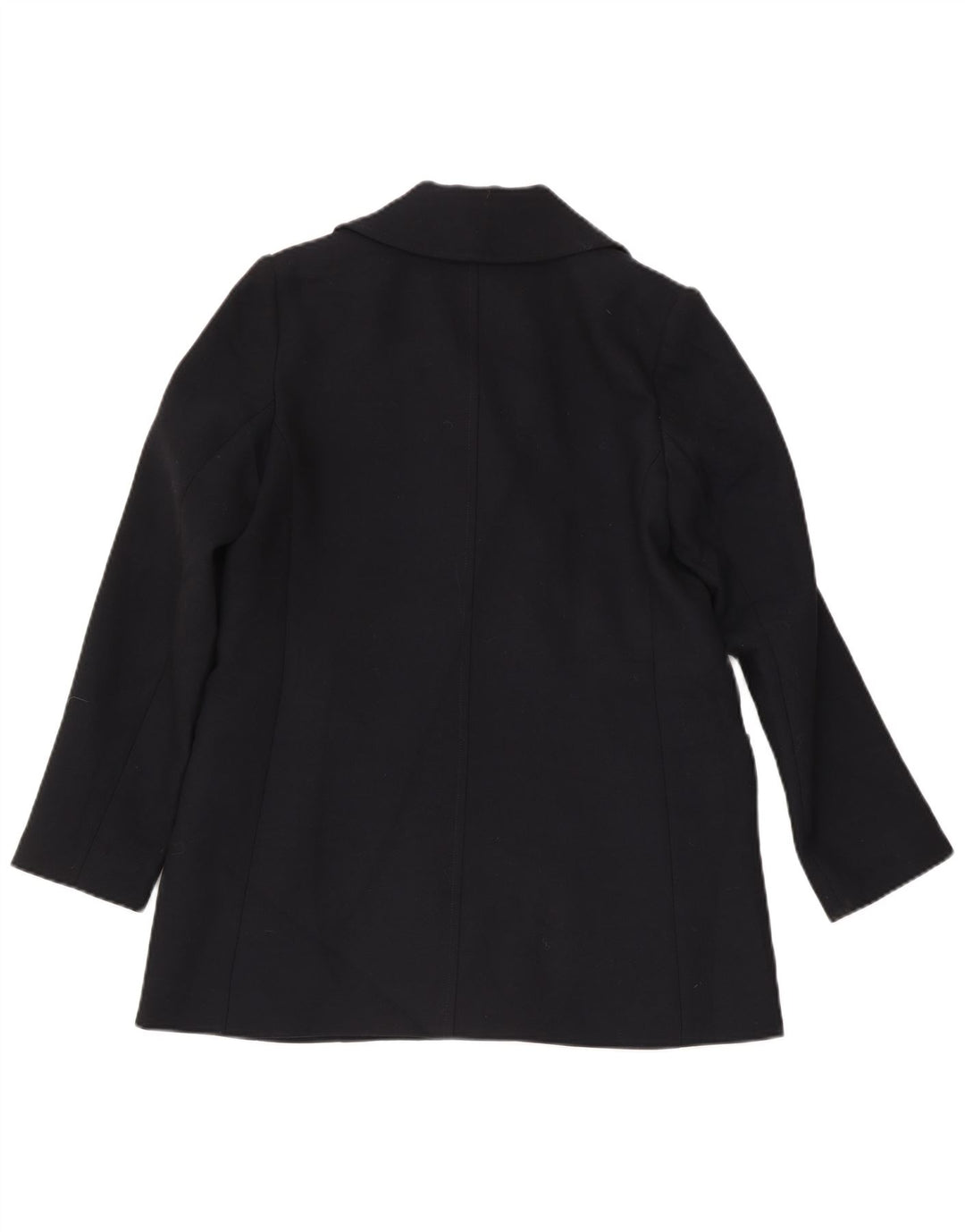 Hobbs Pea Coat feminino UK 12 poliéster azul marinho médio