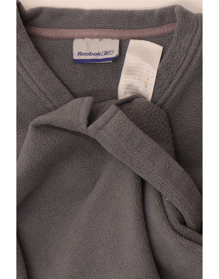 Reebok Mens Fleece Jumper Grande Cinza Poliéster