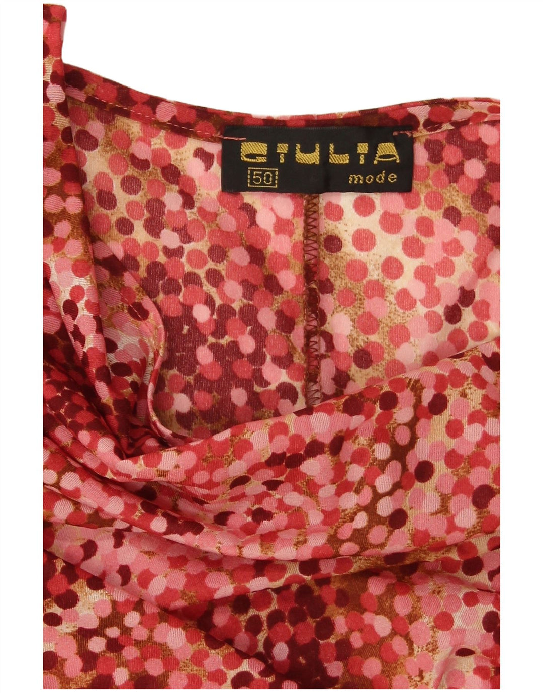 Vestido vintage feminino linha A IT 50 XL Borgonha manchado