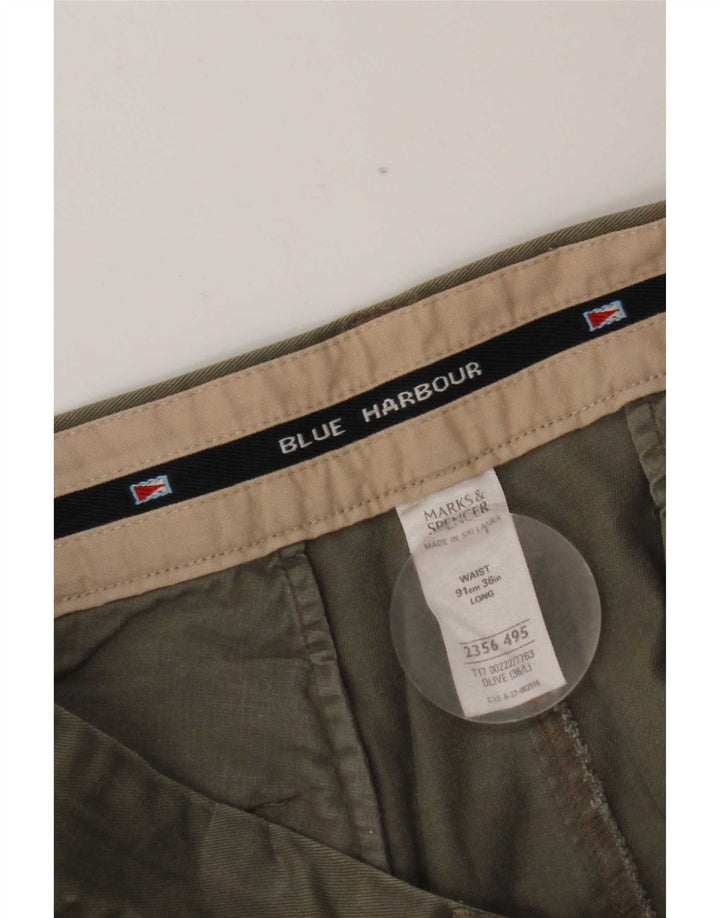 Shorts masculino Marks & Spencer Blue Harbor Pegged Chino W36 grande cáqui