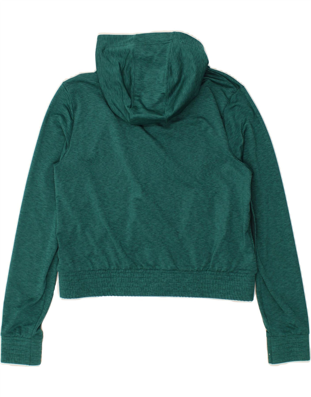 PUMA Womens Crop Zip Hoodie Sweater UK 14 Medium Green Flecked Vintage Puma and Second-Hand Puma from Messina Hembry 