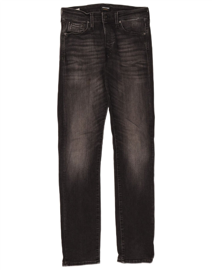 Jeans masculinos Jack & Jones Slim W30 L34 algodão preto