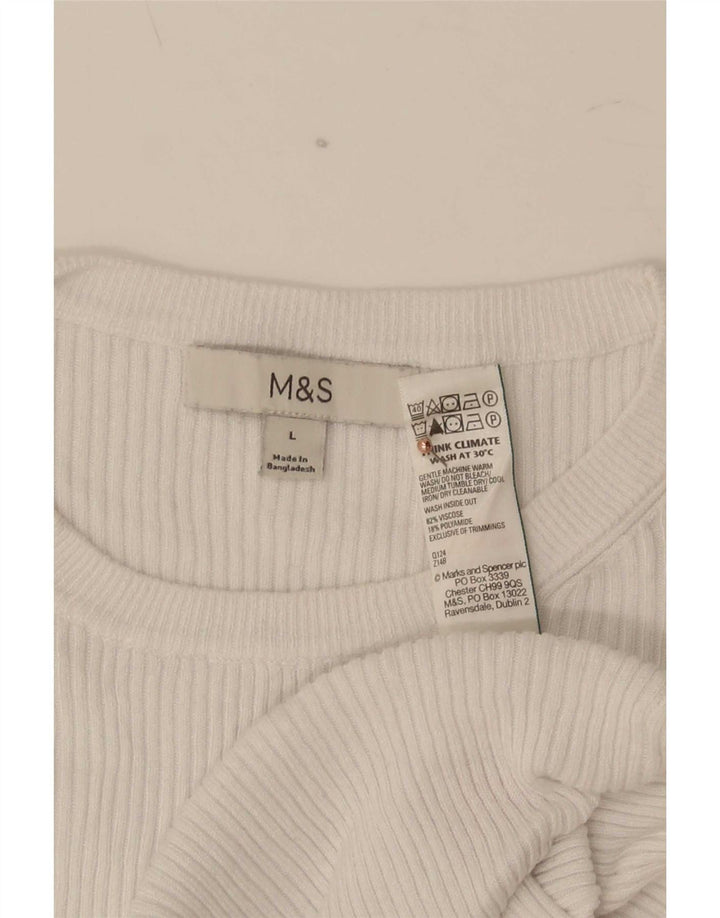 Camiseta masculina Marks & Spencer grande viscose branca