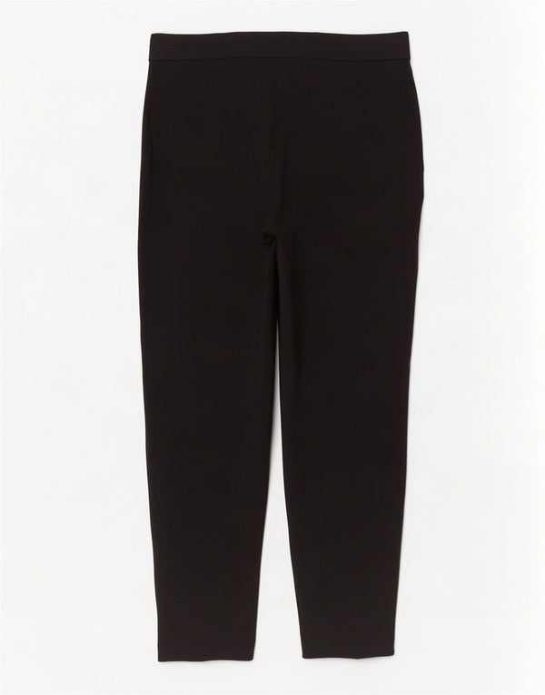 Calça casual feminina Marks & Spencer cônica Reino Unido 12 médio W30 L28 preta