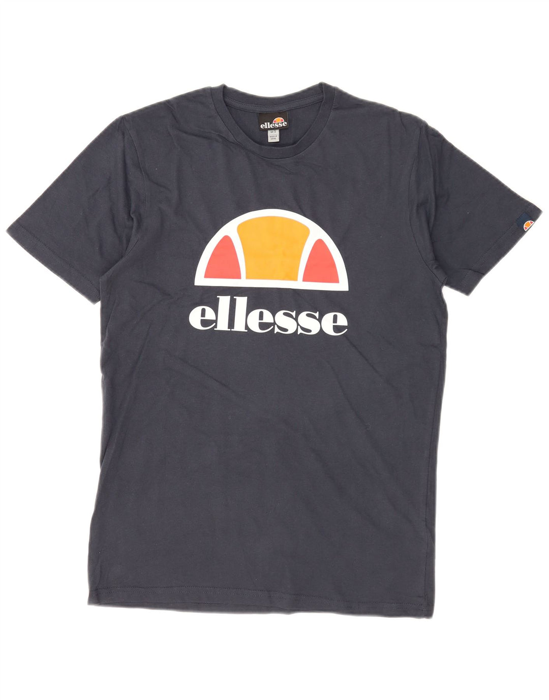 Ellesse Camiseta masculina gráfica top pequeno algodão azul marinho